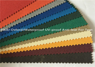 100% P 600D Kain Oxford Dilapisi Kain Kanopi Tahan Air Dicelup Benang Anti-Air Mata UV-Bukti Untuk Tenda Luar Ruangan