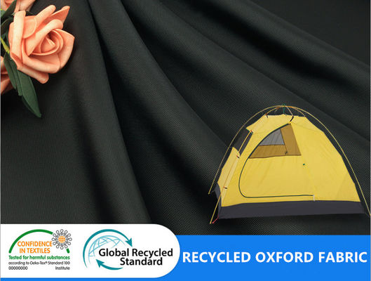 FDY Polyester Recycled Eco Friendly Plain 400D Oxford Coating Tenda Kain Tenda Luar Ruangan