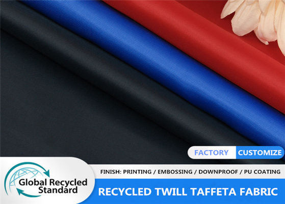 230T Twill Taffeta Fabric Polyester Tear Proof Suits Lapisan Kain PET Daur Ulang