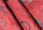 Ketahanan Aus Red Faux Leather Fabric Moisture Absorption Dengan Good Warmth