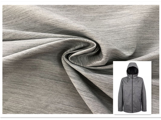 Permukaan Halus 100 Polyester Elastane Fabric Stretch Two - Tone Coating Stabilitas Dimensi Yang Baik